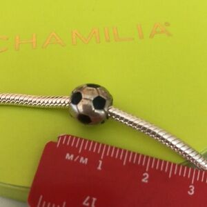 Chamilia retired sterling silver soccer ball charm